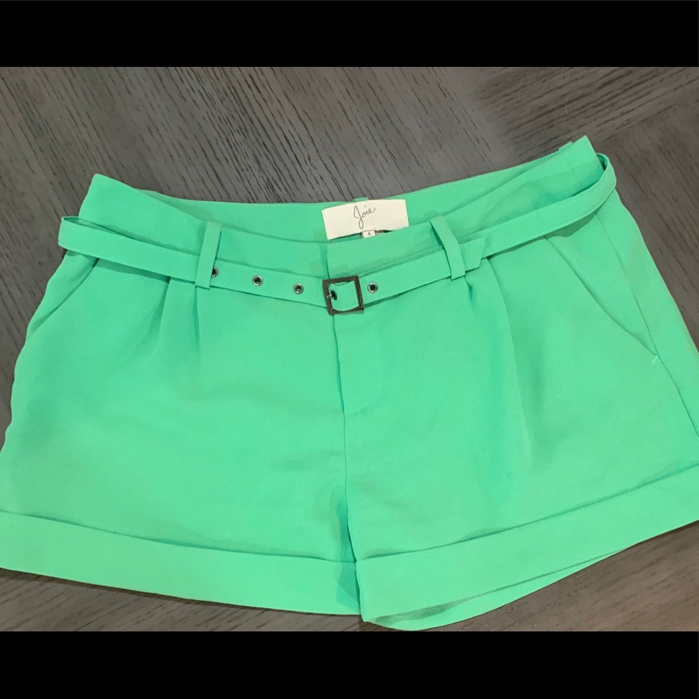 Joie - Mint Green Belted Shorts Size 4